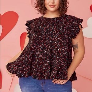 Shein 3XL Heart Print Blouse